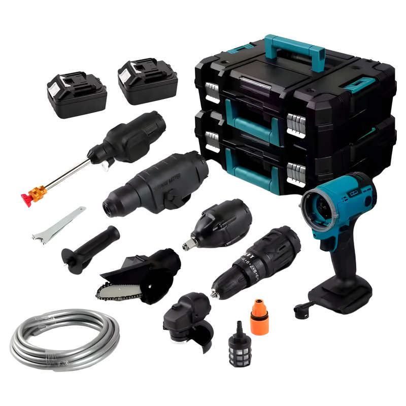 6-in-1 Cordless Multi-Head Power Tool Attachment with 2 48V Batteries XF63