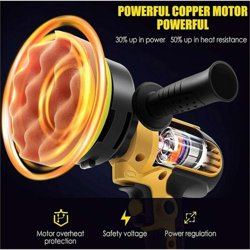 125mm Portable Car Polisher - Compact and Efficient Auto Detailing Tool  DWE6401