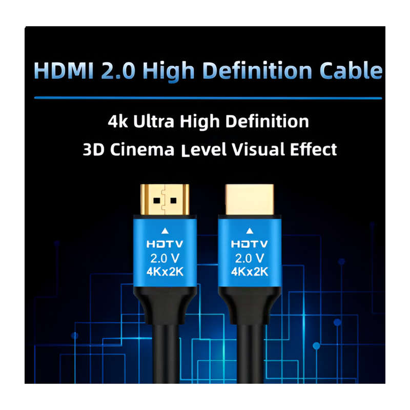 3m 4k Compatible HDMI cable with gold-plated connectors
