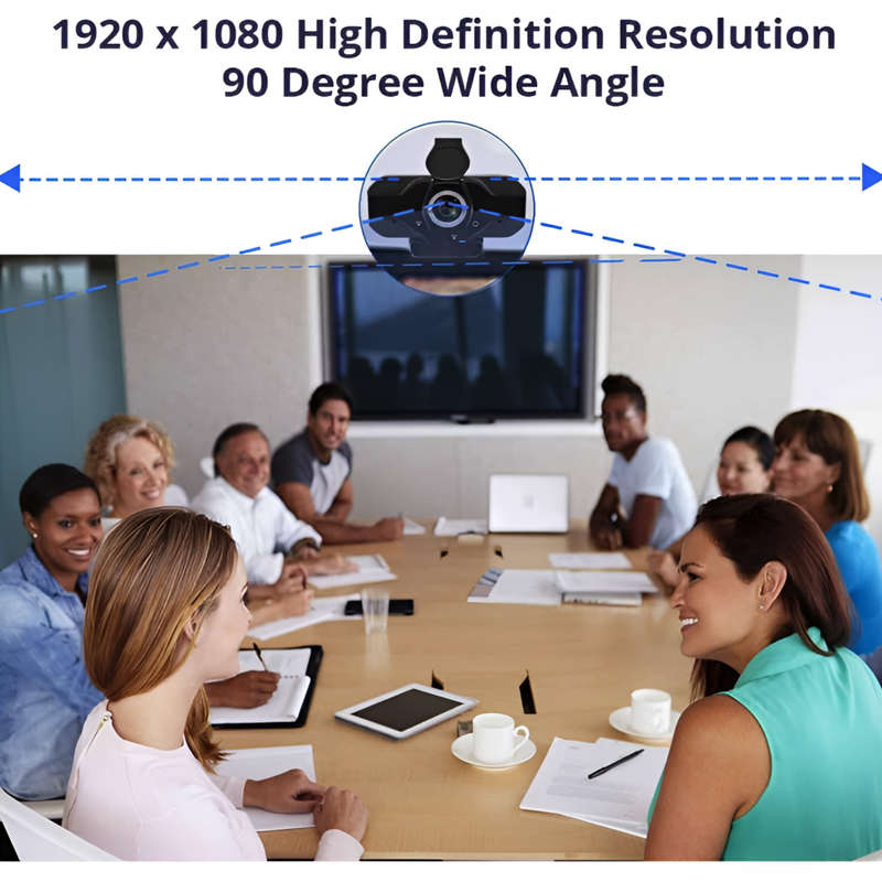 Full HD 1080P Webcam with Microphone  Ideal for Zoom, Skype & Online Calls AB-SX22
