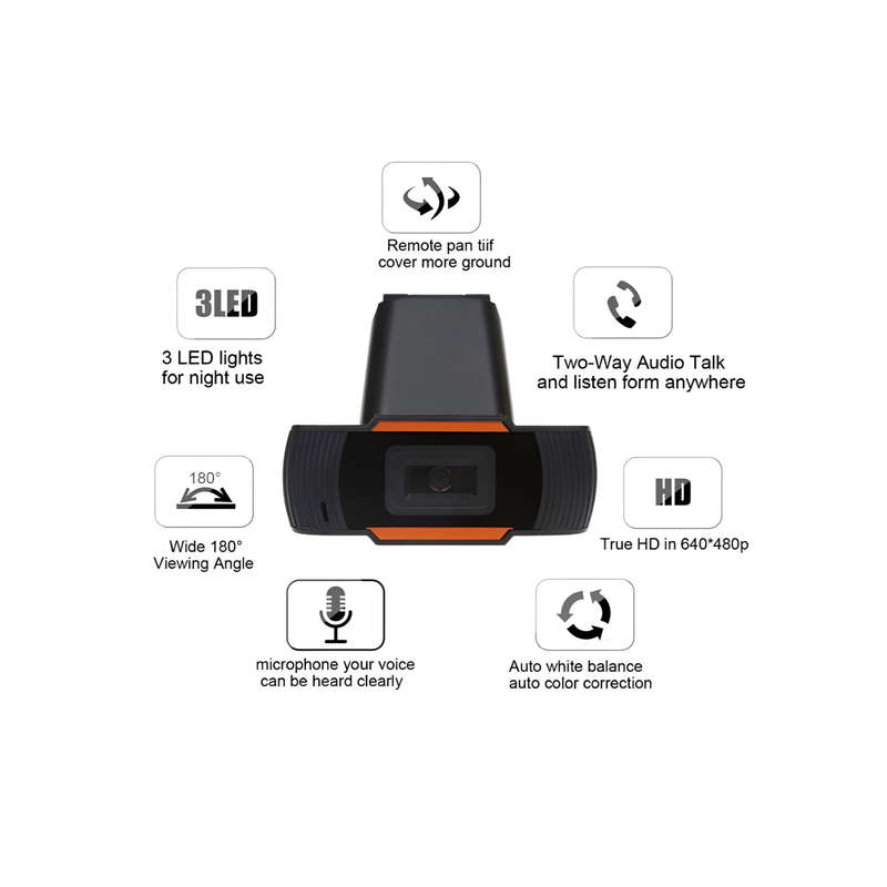 1080P HD Webcam with Built-In Mic  Ideal for Zoom, Skype, and Meetings AB-SX23