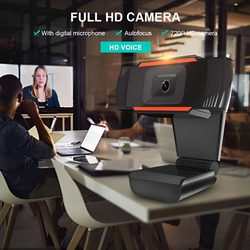 1080P HD Webcam with Built-In Mic  Ideal for Zoom, Skype, and Meetings AB-SX23