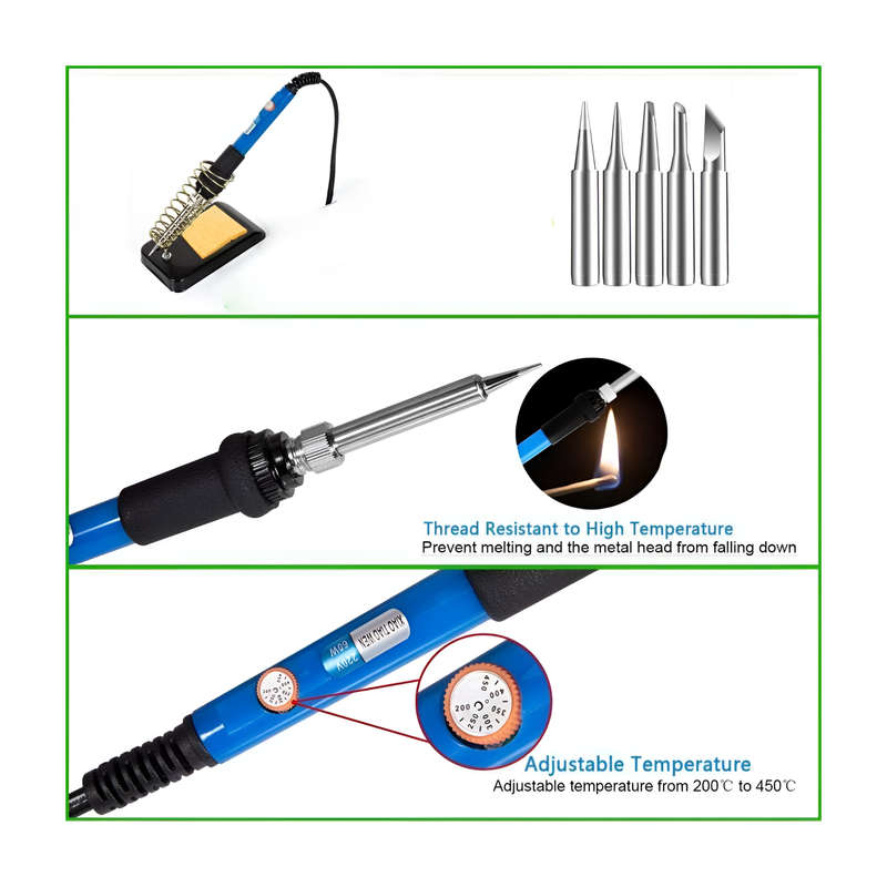 15-in-1 60W Soldering Iron Kit  Complete Tool Set for Electronics Repair