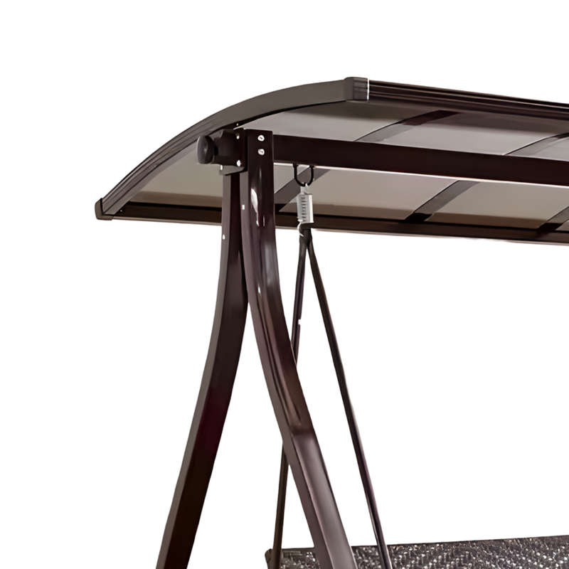 2-Seater Outdoor Patio Swing Chair with Adjustable Canopy