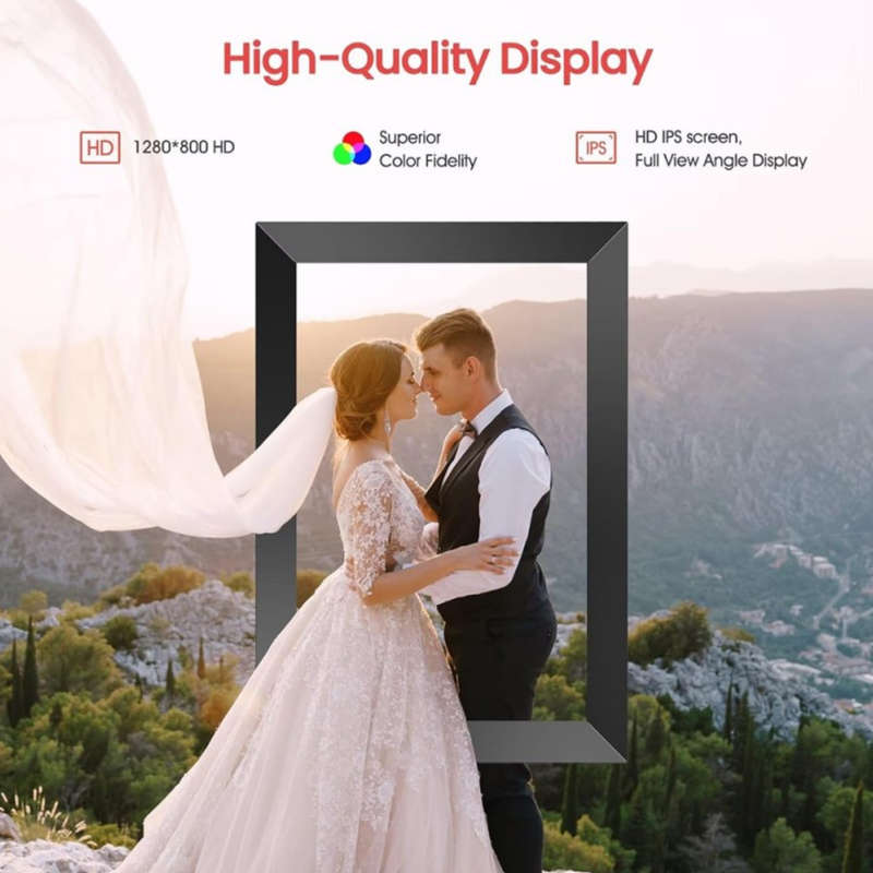 16-Inch Frameo Wireless HD Digital Photo and Video Frame Display  Q-L808 BLACK