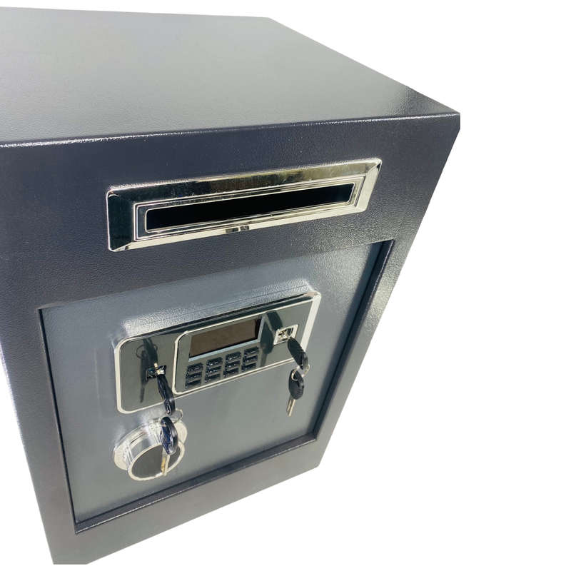 40x58.5x35cm Wall-mounted Electronic Safe Deposit with Keypad and Key Lock DL-15
