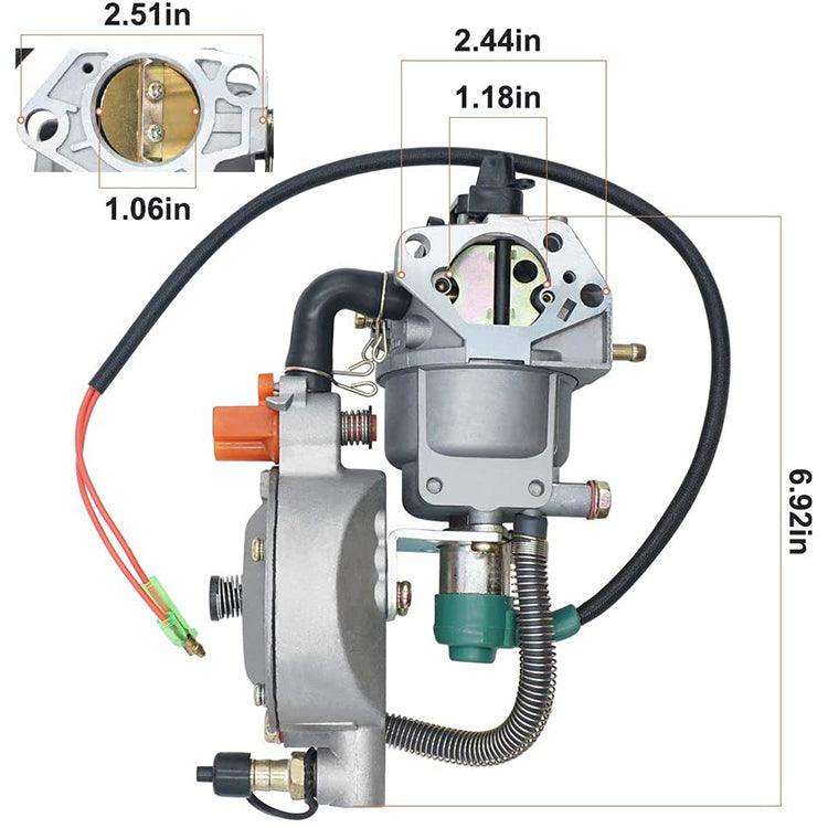 Generator Conversion Kit GX-390 Dual Fuel Manual Choke Carburetor (LPG/CNG, Petrol)