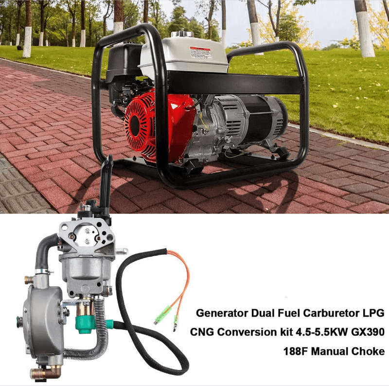 Generator Conversion Kit GX-390 Dual Fuel Manual Choke Carburetor (LPG/CNG, Petrol)