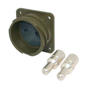 Size-32 bayonet circular plug 2w panel mnt 121096-0125