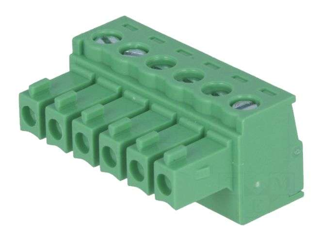 Socket str in-line 06-way p= 3.81 250vac 7a 15edgk-3.81-06p-14-00ah