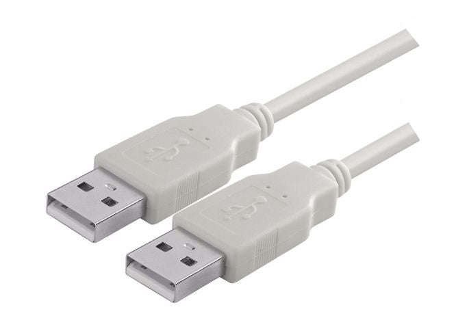 Lead usb a-plug to a-plug 1.8m white 170707
