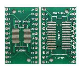 Sop24 convertor board ssop24 dip 0.65/1.27mm 180454