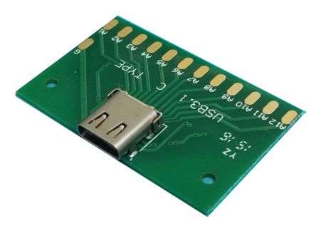 Usb3.1 socket type-c breakout pc board 180647