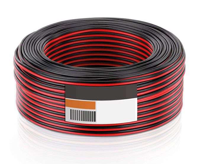 0.3mm twin flex black & red -100m/roll rvb2*0.3m