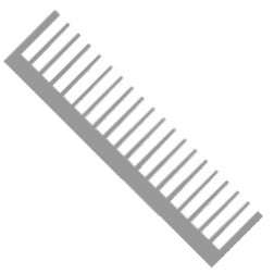 Heatsink 200wide comb 34670 mill, 100mm long 38555-6063-t6 *dbk-100-mill*
