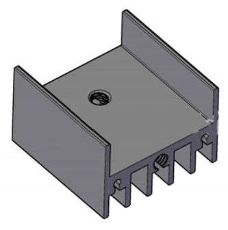 Heatsink to218 / to220 23x16x25 black 6063-...-bk