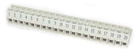 Terminal block 20w number p/on 5mm 8142-20