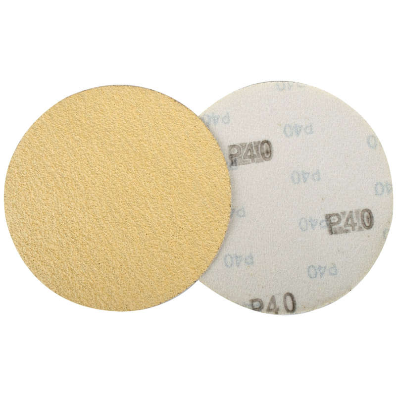 Gold disc (50 pieces) 40 grit 150mm without hole hook and loop
