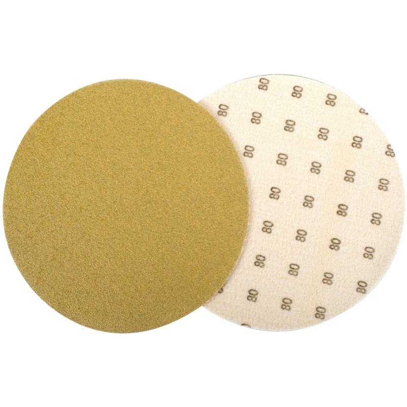Gold disc (50 pieces) 80 grit 150mm without hole hook and loop