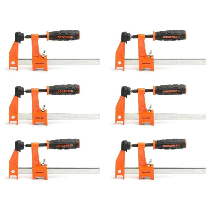 Jorgensen 6' 150mm m/duty 6 pack steel bar clamp