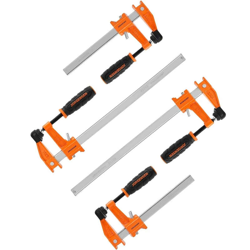 Jorgensen medium duty steel bar clamp 4pc set 2 x 150mm & 2 x 305mm