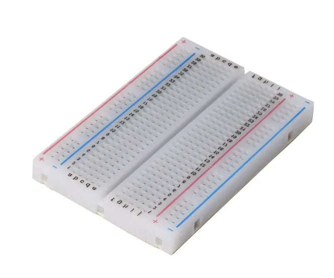 Breadboard 85x55mm 400 tie-point power rail on both sides ad-102