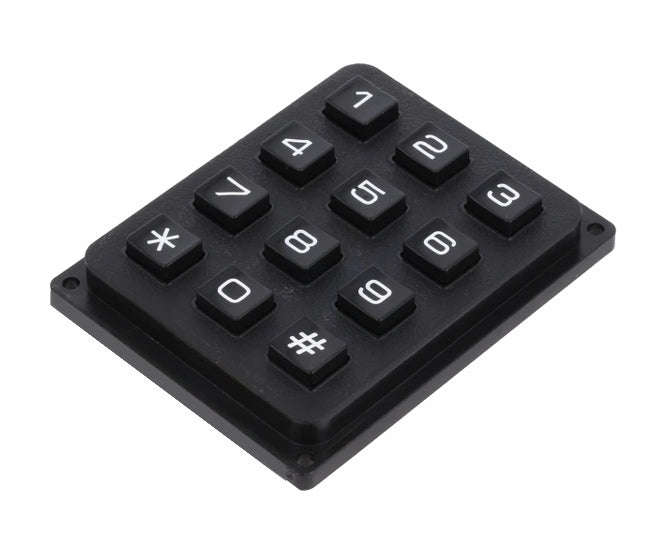 Keypad 4x3 0-9, *,# pcb pin ak-304-fm-n-bbw