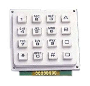 Keypad white 4x4 0-9, a-d, *,# ak-1604-a-wwb