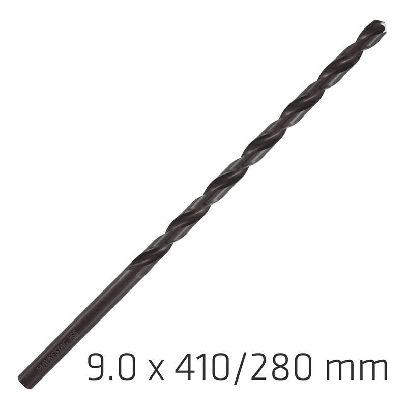 Hss drill bit 9mm 410x280mm extra long