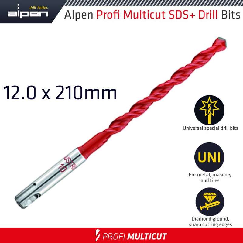 Profi multicut sds drill bit 12 x 210mm