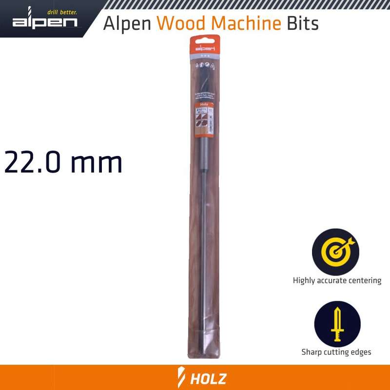 Wood machine drill bit 22mm x 400mm