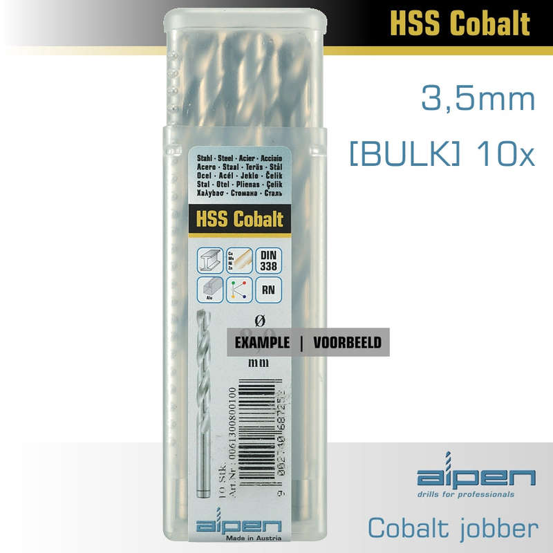 Cobalt drill bit 3.5mm bulk