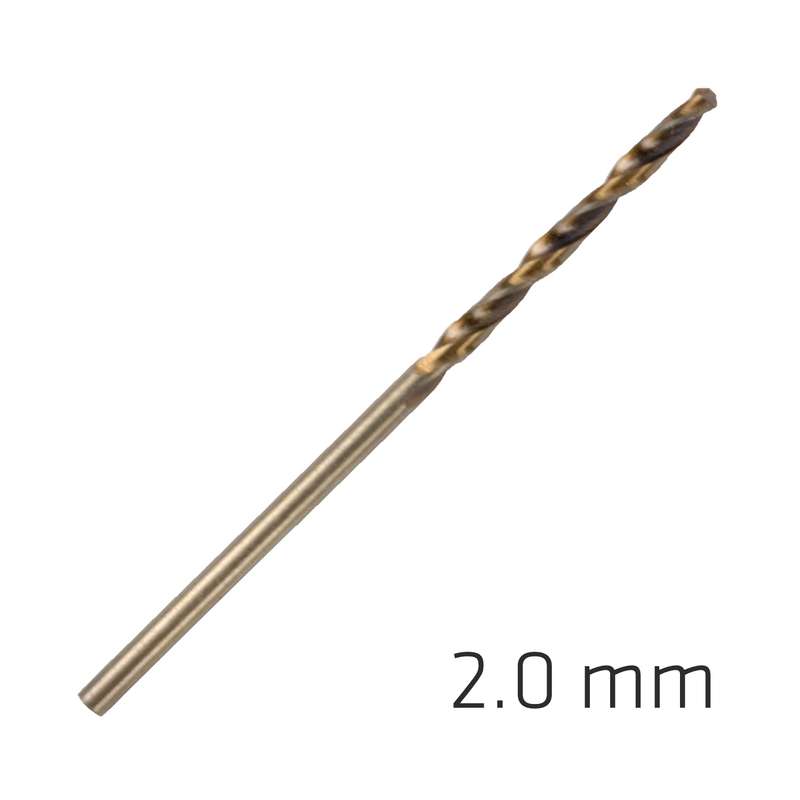 Hss sprint master 2.0mm 10-pack hang tag din 338 alpen drill bits