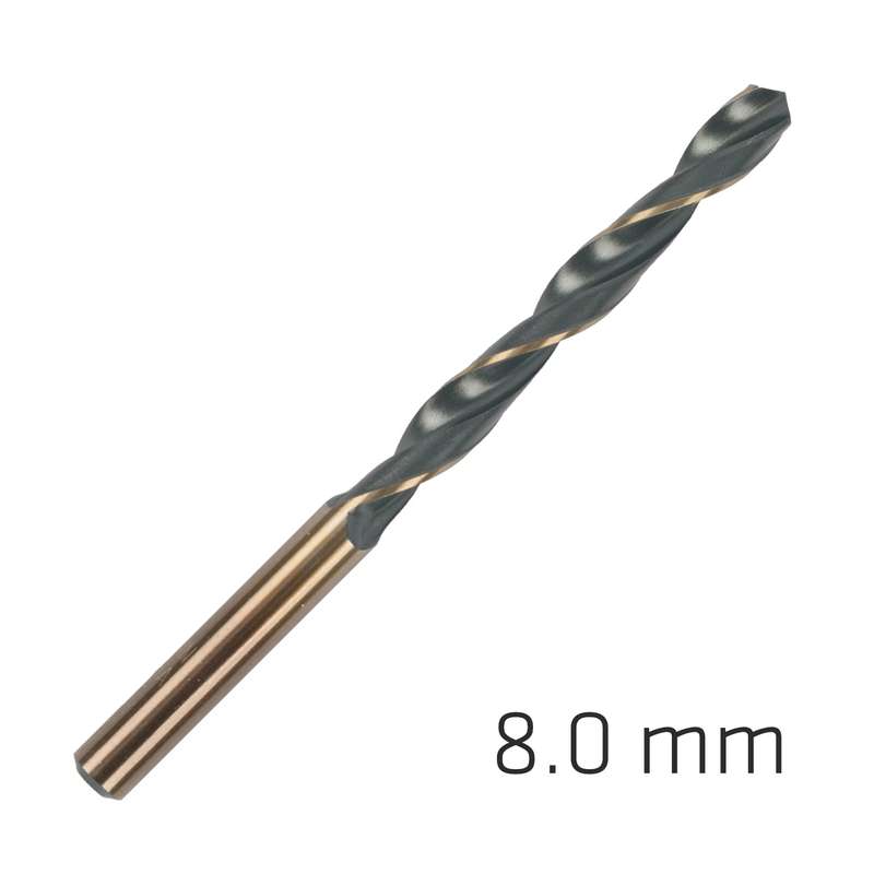 Hss sprint master 8.0mm 10-pack hang tag din 338 alpen drill bits