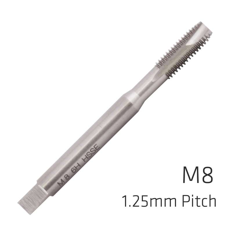 Machine tap cobalt 8mm in pouch 1.25mm pitch