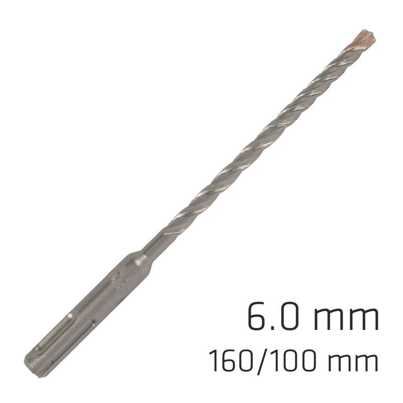 Force x 6.0 x 160/100 sds-plus rebar drill bit x4 cutting edges - bulk