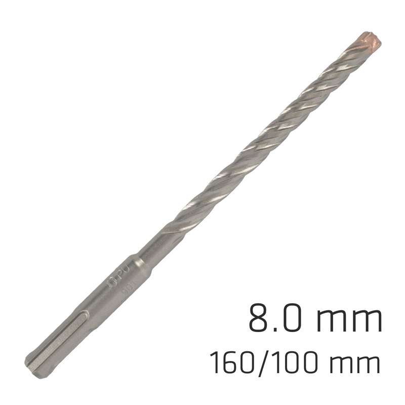 Force x 8.0 x 160/100 sds-plus rebar drill bit x4 cutting edges - bulk
