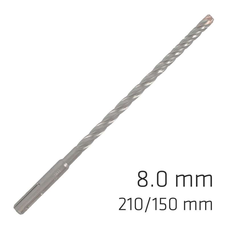 Force x 8.0 x 210/150 sds-plus rebar drill bit x4 cutting edges - bulk