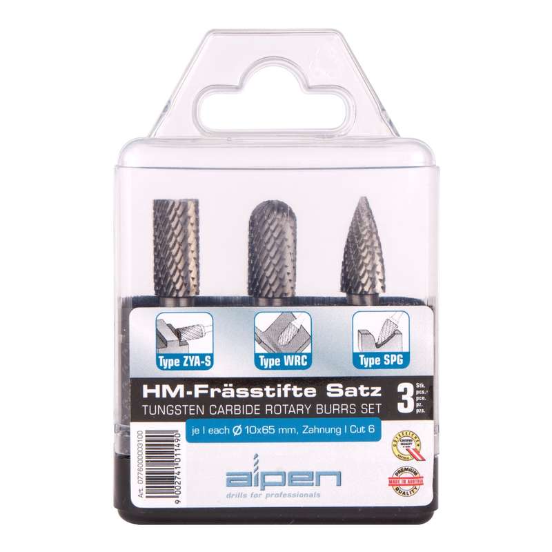 Tungsten burr set 3piece