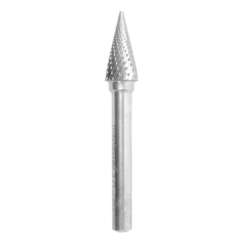 Tc rotary burr 10mm conical pointed nose for hard metals