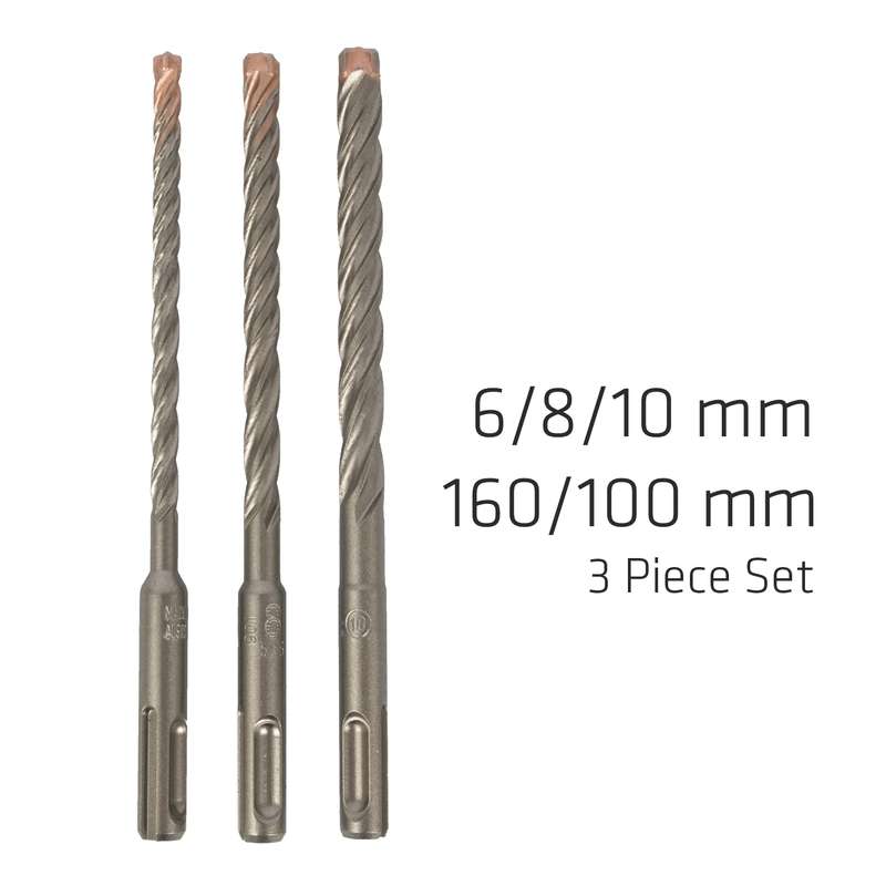 Force x sds set 3 pcs 6/8/10 mm x 160