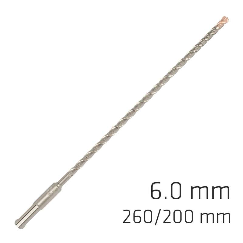 Force x 6.0 x 260/200 sds-plus rebar drill bit x4 cutting edges