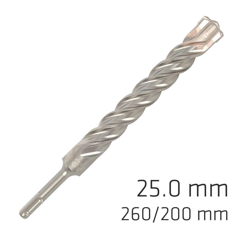 Force x 25.0 x 250/200 sds-plus rebar drill bit x4 cutting edges