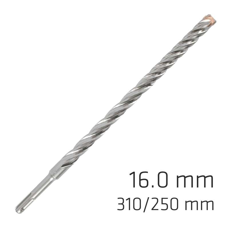 Force x 16.0 x 310/250 sds-plus rebar drill bit x4 cutting edges