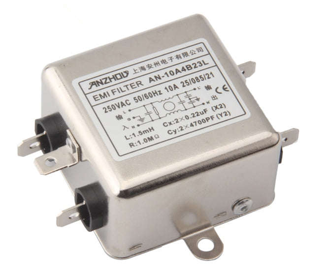Iec cassis mount emi filter 10a 250vac an-10a4b23l