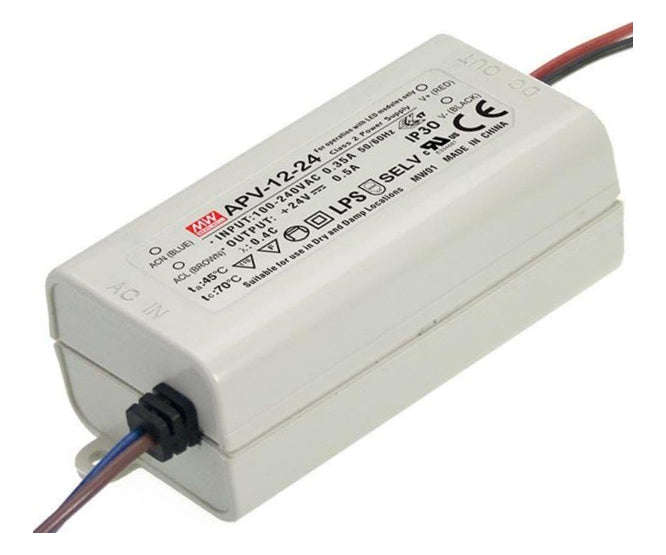Power supply encl. led driver i=220v o=12v 1a 12w apv-12-12