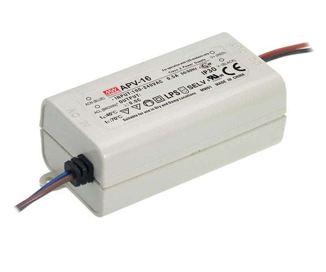 Power supply encl i=220 o=5 2.6a 16w apv-16-5