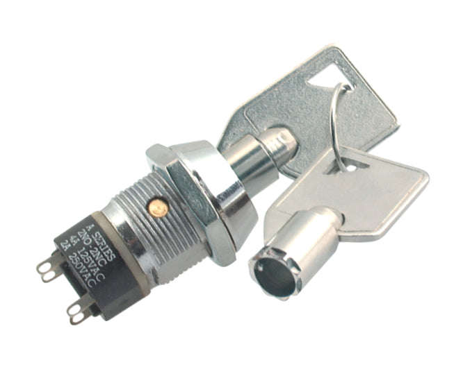Key switch largr round key 4-terminals b0900 same key=10012