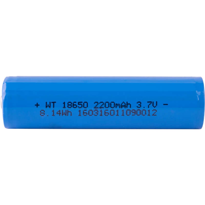 Battery 18650 lithium 2200mah rechargeable carded 1pc