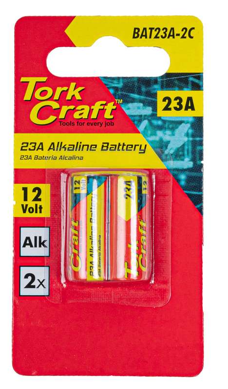 Battery 23a 12v alkaline 2 pack carded
